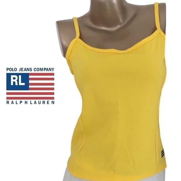 VINTAGE Ralph Lauren Polo Jeans Sleeveless Top T-shirt Tee Tank Made in the USA - Picture 8 of 10